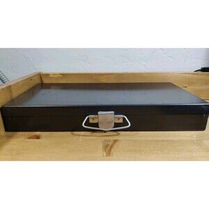 Vintage Metal 35mm Film Slide Case Holds 150 2X2 Slides Tray 7.5x14.5x2" Camera